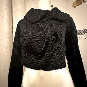 Guess Faux Fur Crop Jacket/Shrug/Coverlet